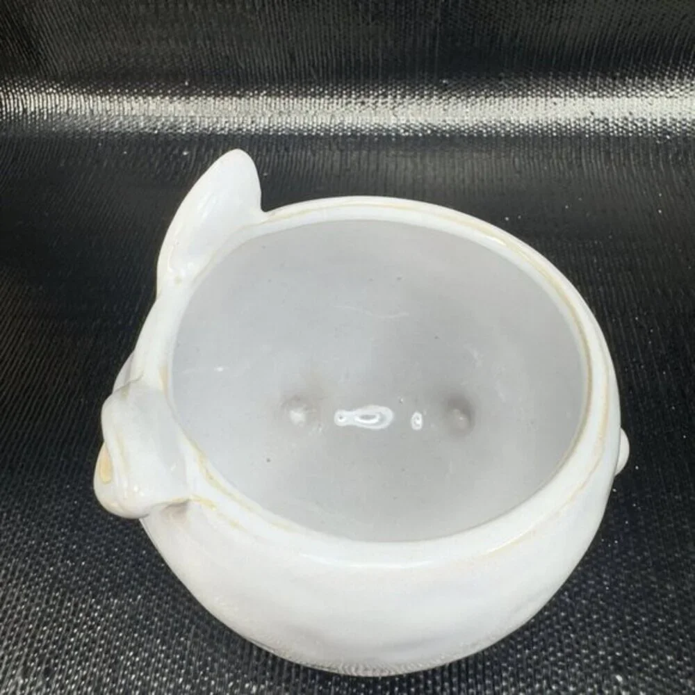 47 & MAIN Stoneware Pottery Bunny Rabbit Shape Planter Flower Pot Vase Bowl Dish